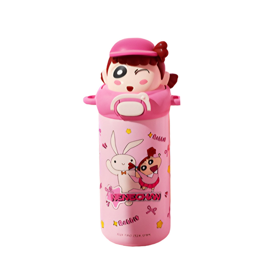 Shinchan Insulated Straw Sipper Steel Bottle