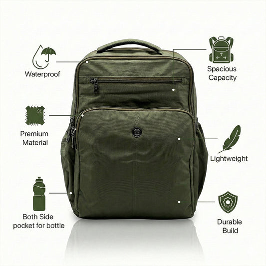 Bagmire High-Quality Waterproof Daypack - Rugged All-Weather Bag for School & Office Use