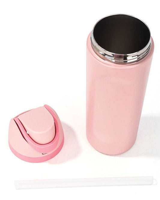 Insulated Stainless Steel Water Bottle with Straw Lid - Leakproof Flip Top Thermo Mug for Sports, Travel & Car Cup Holders