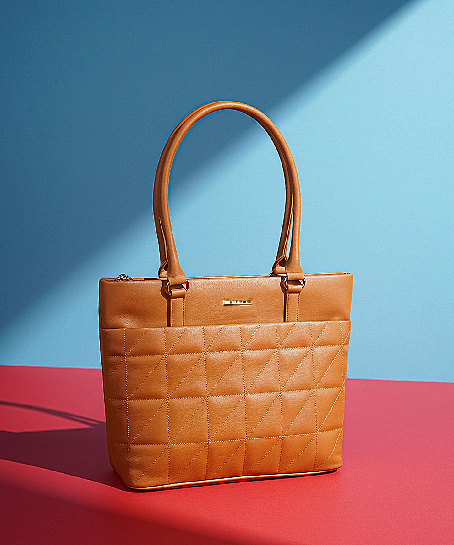 Bagmire Elegant Quilted Tote Handbag For Women- Premium PU Leather Office & Casual Bag