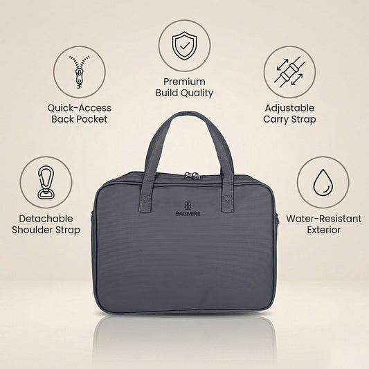 Bagmire 13 Inch Laptop Bag for Women-Gray