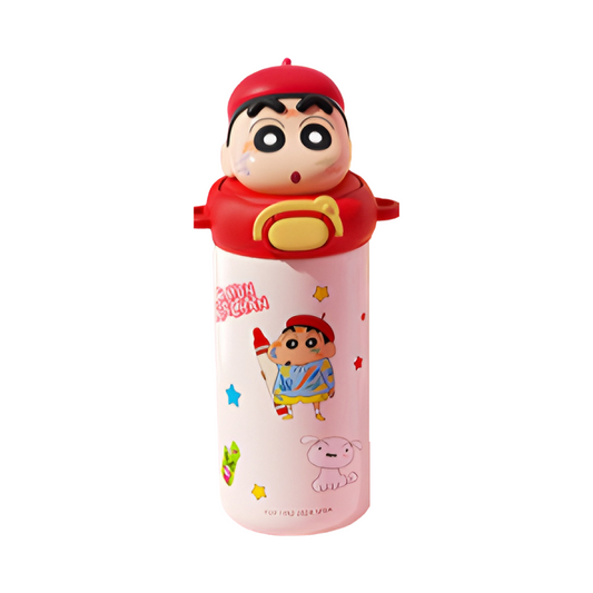 Shinchan Insulated Straw Sipper Steel Bottle