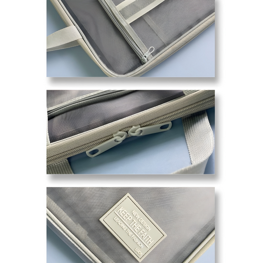 The carry all Transparent Document Organiser Bag Light Yellow - Bagmire