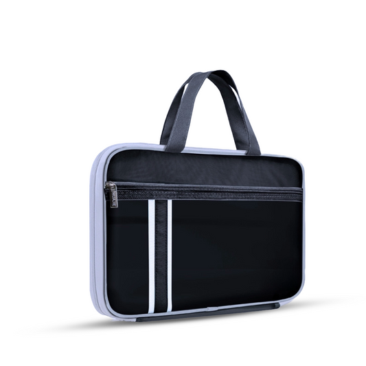 The carry all Transparent Document Organiser Bag Black - Bagmire
