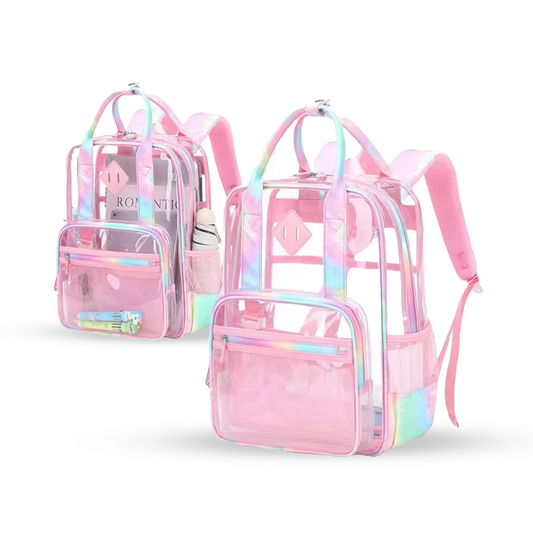 Charming Pink Transparent Kids Backpack - Bagmire