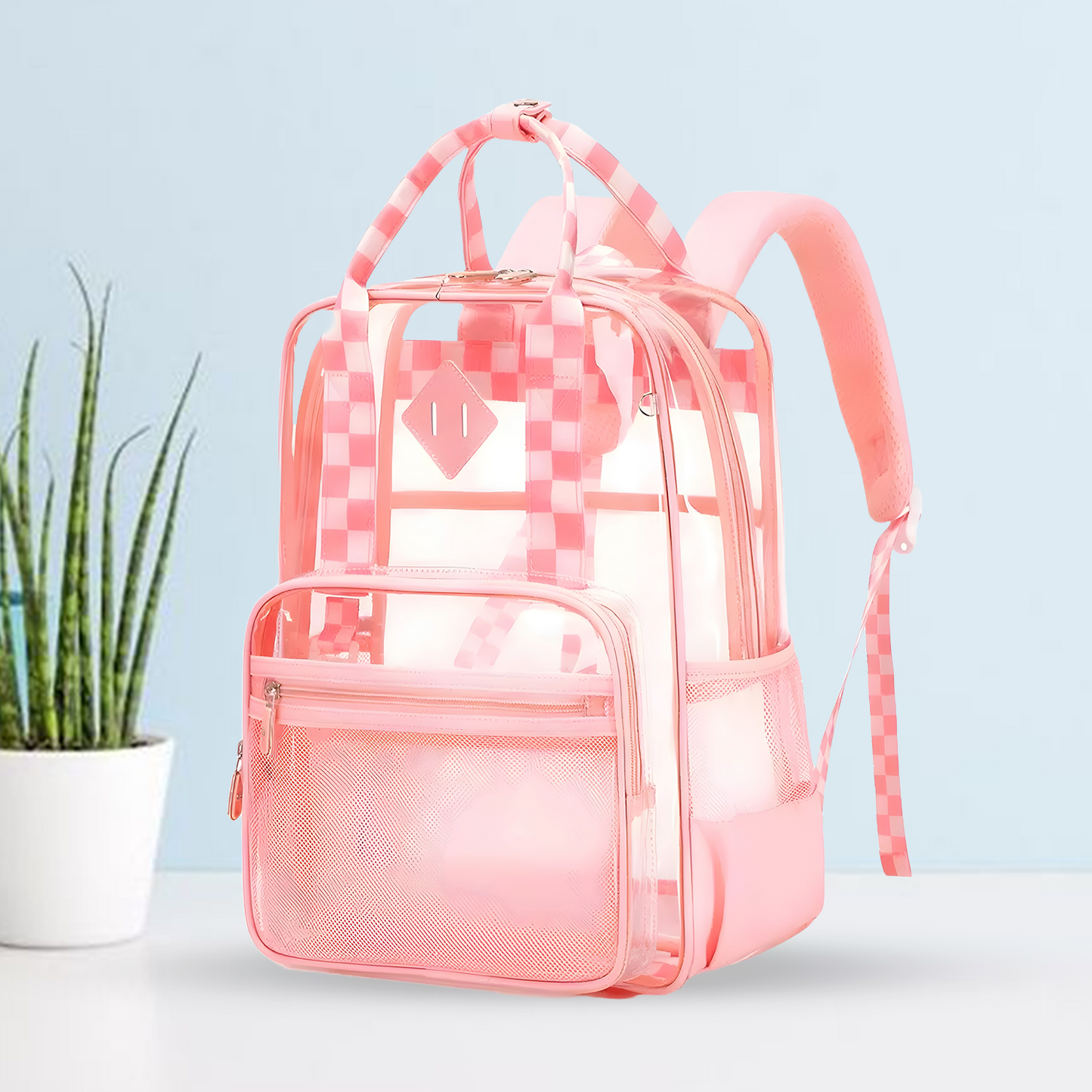 Vibrant Orange Transparent Kids Backpack - Bagmire