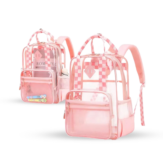 Vibrant Orange Transparent Kids Backpack - Bagmire