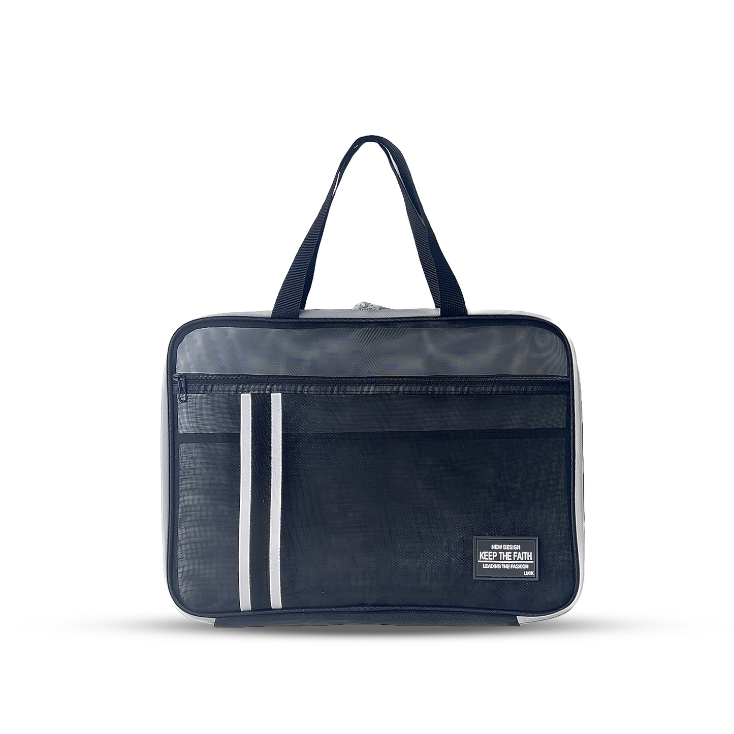 The carry all Transparent Document Organiser Bag Black - Bagmire