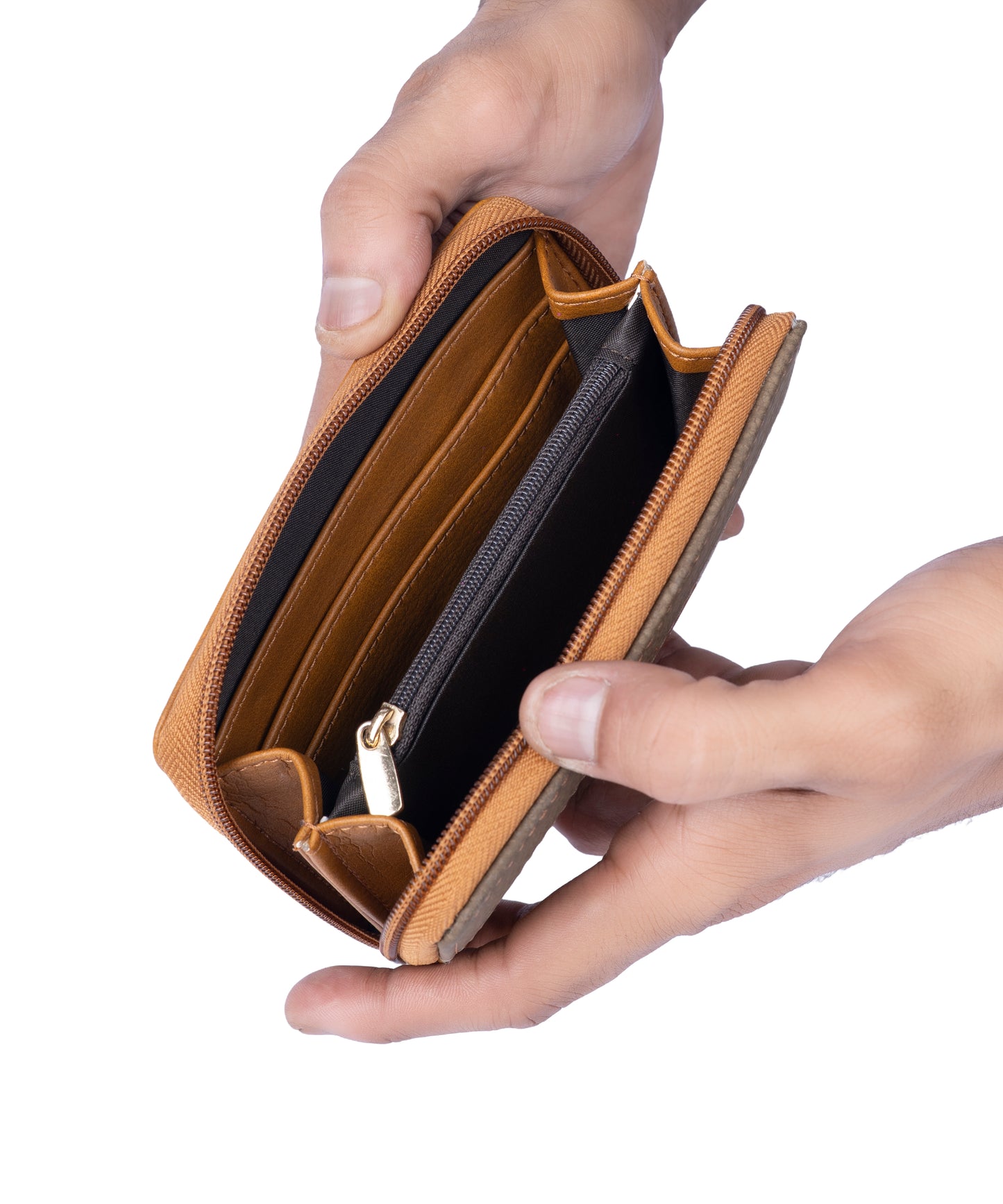 Bagmire Compact Two-Tone PU Leather Zip Wallet - Essential Card & Coin Organizer for Ladies