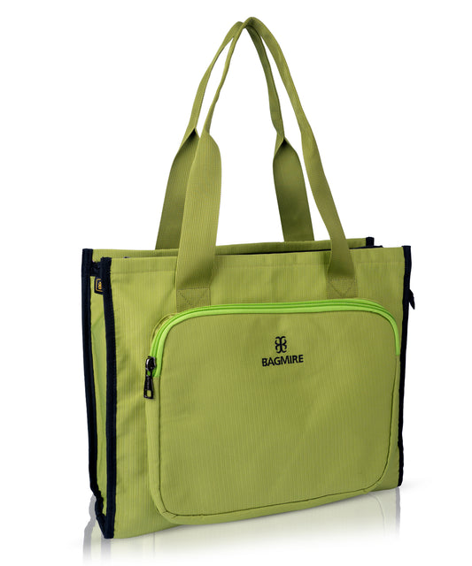 Bagmire Olive Green Waterproof Tote Bag | Stylish Reusable Shopping & Daily Carry Bag