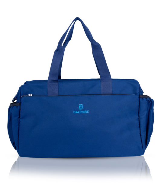 Bagmire Blue Waterproof Travel Duffle Bag- Durable, Lightweight Gym Tote with Detachable Shoulder Strap