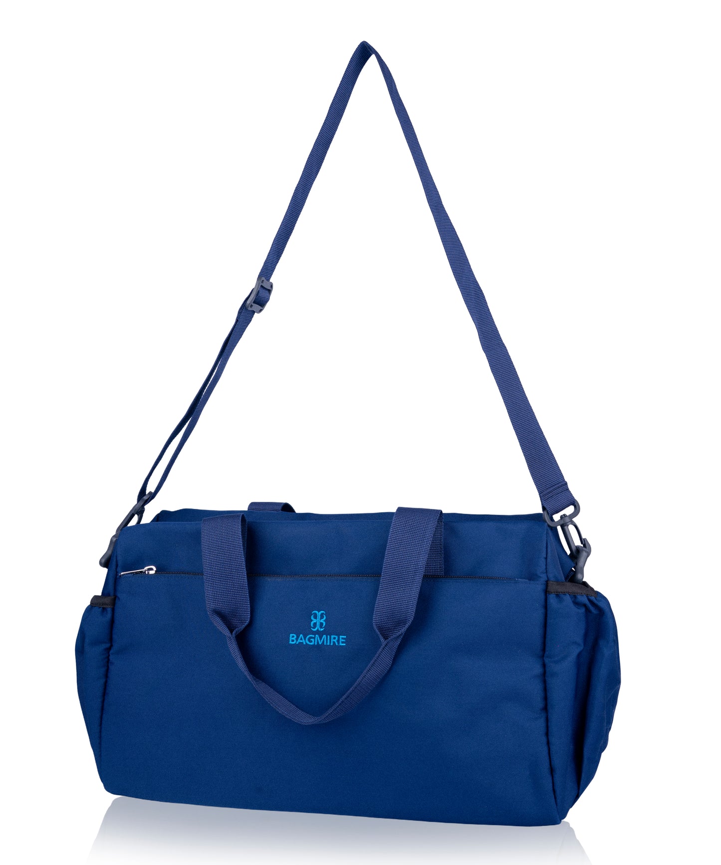 Bagmire Blue Waterproof Travel Duffle Bag- Durable, Lightweight Gym Tote with Detachable Shoulder Strap