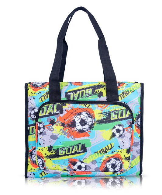 Boys' Graffiti Soccer Tote Bag - Art Carrier, Picnic & Outing Bag | Waterproof Bagmire