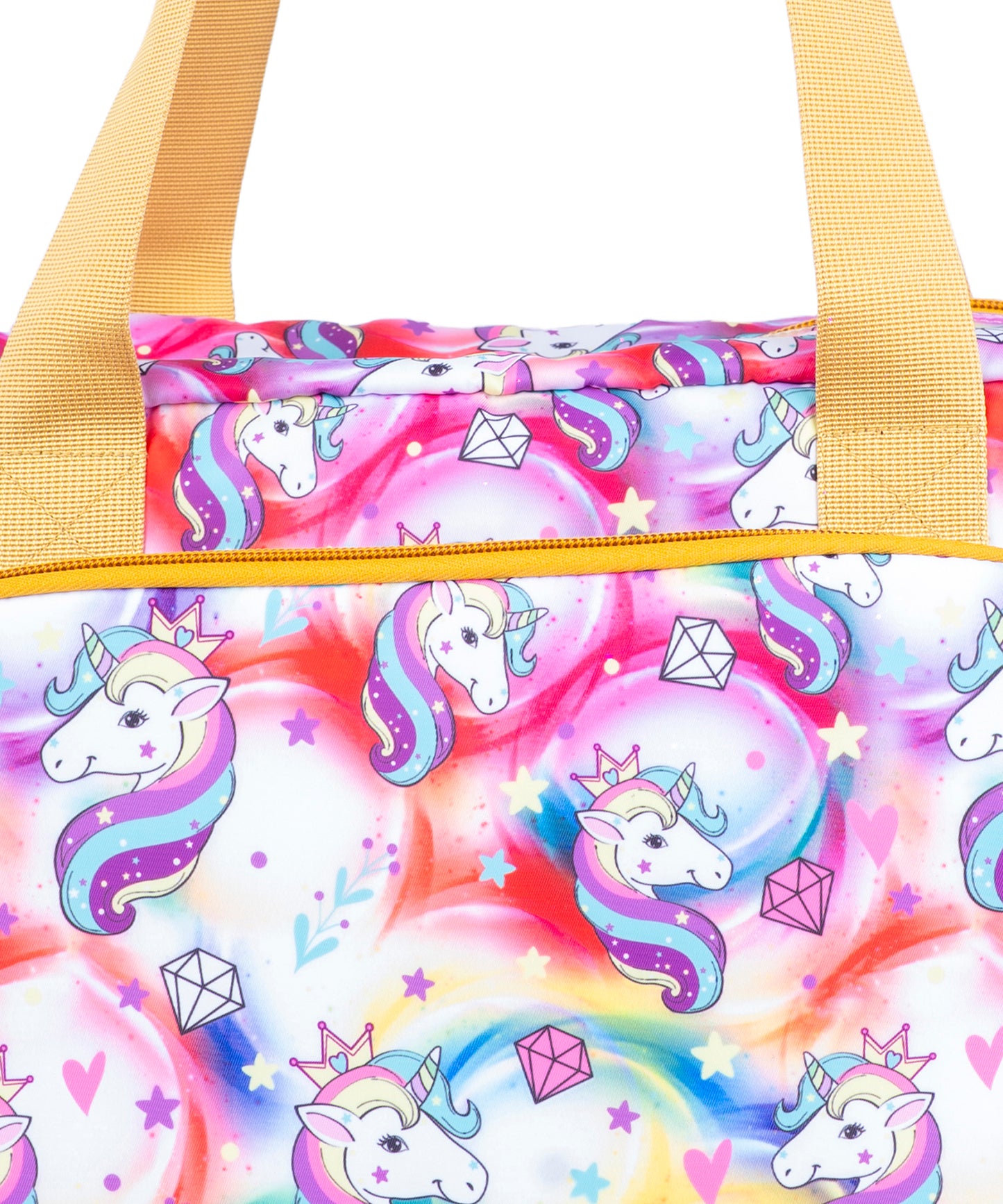 Waterproof Lightweight Duffle Bag for Girls - Bagmire Unicorn Print Travel & Picnic Shoulder Bag