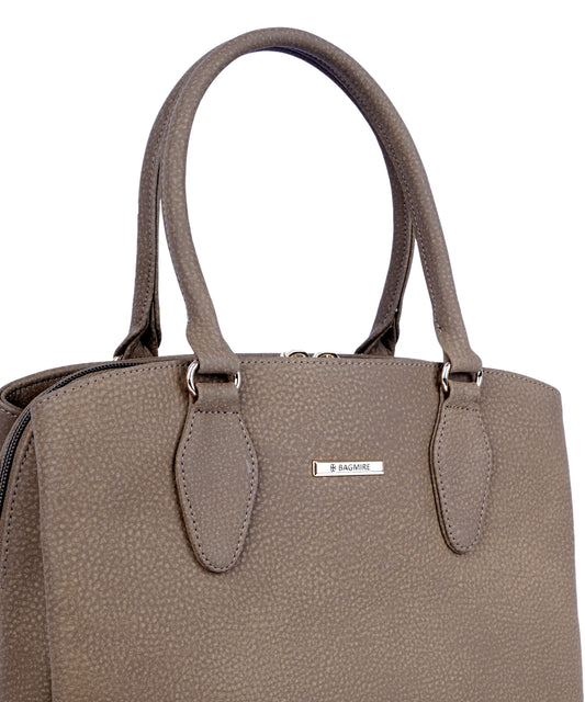 Bagmire Luxe Fuax Leather Satchel: Convertible Top-Handle & Shoulder Bag