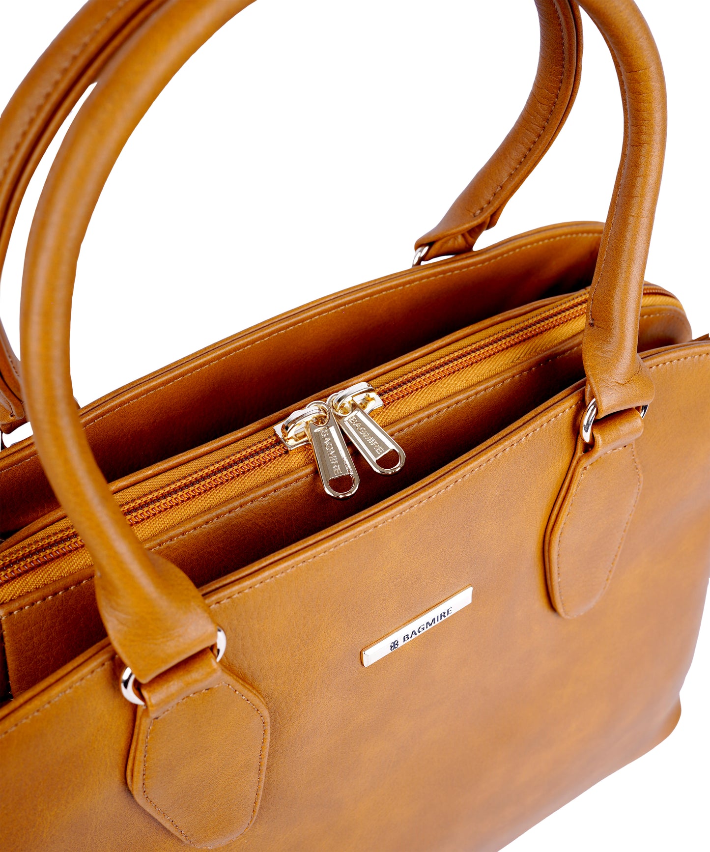 Bagmire Luxe Fuax Leather Satchel: Convertible Top-Handle & Shoulder Bag