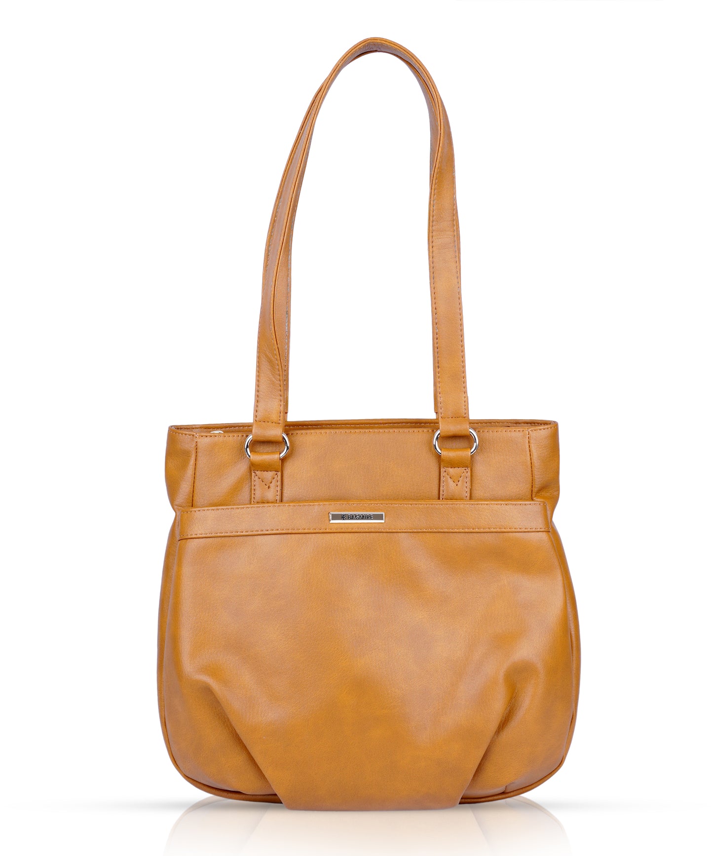 Bagmire Chic Faux Leather Shoulder Tote: Versatile Everyday Handbag