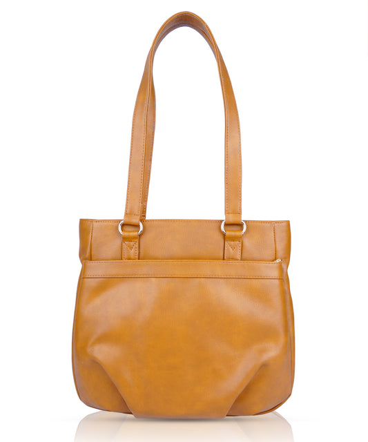 Bagmire Chic Faux Leather Shoulder Tote: Versatile Everyday Handbag