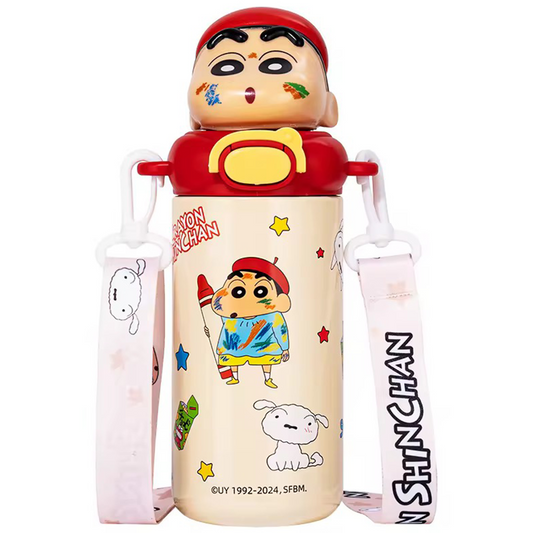 Shinchan Insulated Straw Sipper Steel Bottle