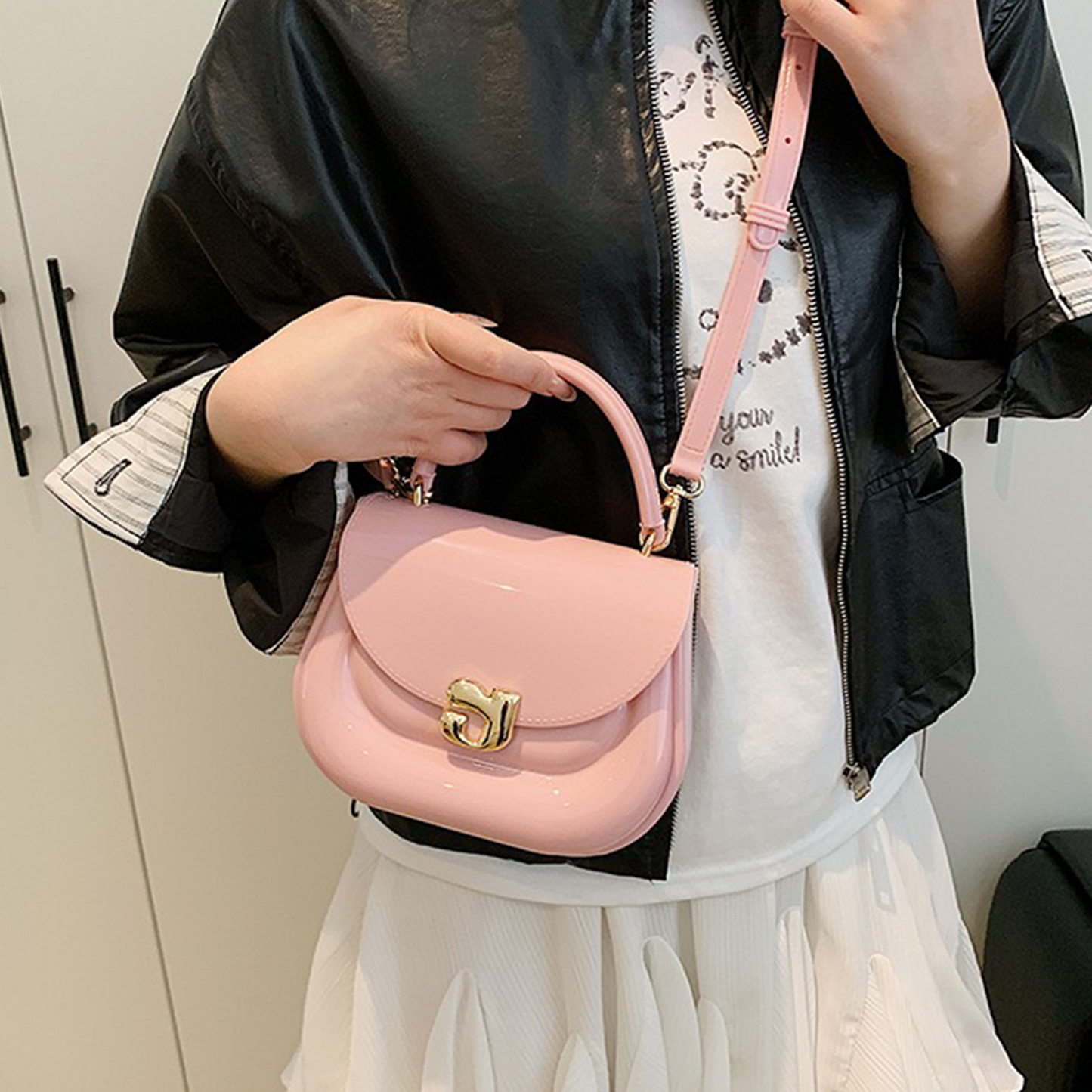 Chubby Jelly Crossbody: Mini Silicone Top Handle Bag