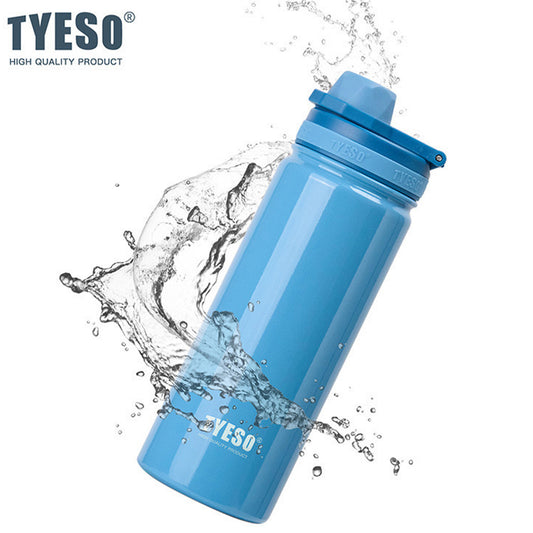 TYESO 1050ml Stainless Steel Insulated Water Bottle – Hot & Cold Flask, Leak-Proof Travel Bottle Blue - Bagmire