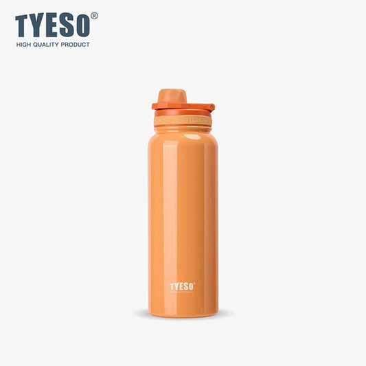TYESO 1050ml Stainless Steel Insulated Water Bottle – Hot & Cold Flask, Leak-Proof Travel Bottle Orange - Bagmire