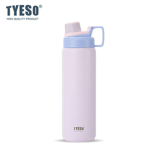 TYESO Sports Vacuum Insulated Steel Bottle 900ML with Portable Handle Purple - Bagmire