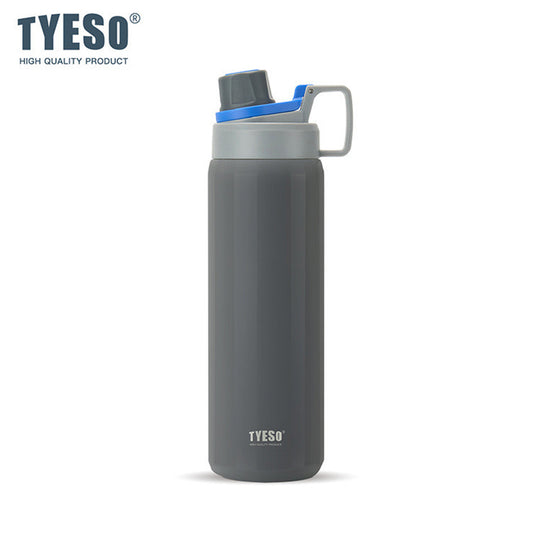 TYESO Sports Vacuum Insulated Steel Bottle 900ML with Portable Handle Gray - Bagmire