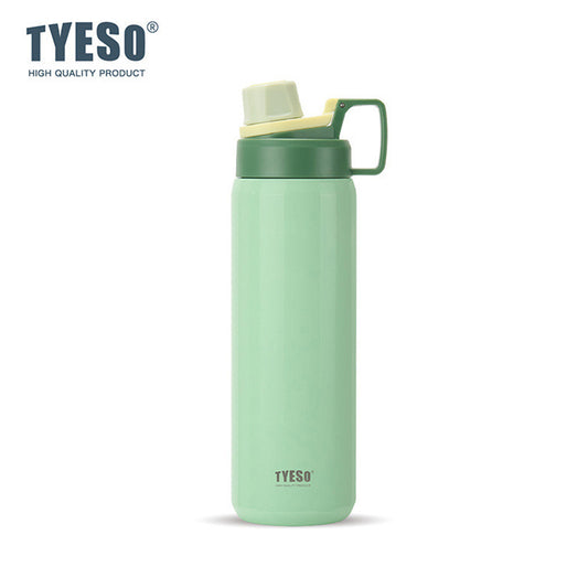 TYESO Sports Vacuum Insulated Steel Bottle 900ML with Portable Handle Green - Bagmire