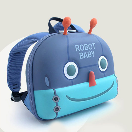 3D Robot Hard Shell Backpack for Toddlers (2-5 Yrs) – Waterproof, Lightweight & Ergonomic Kindergarten School Bag