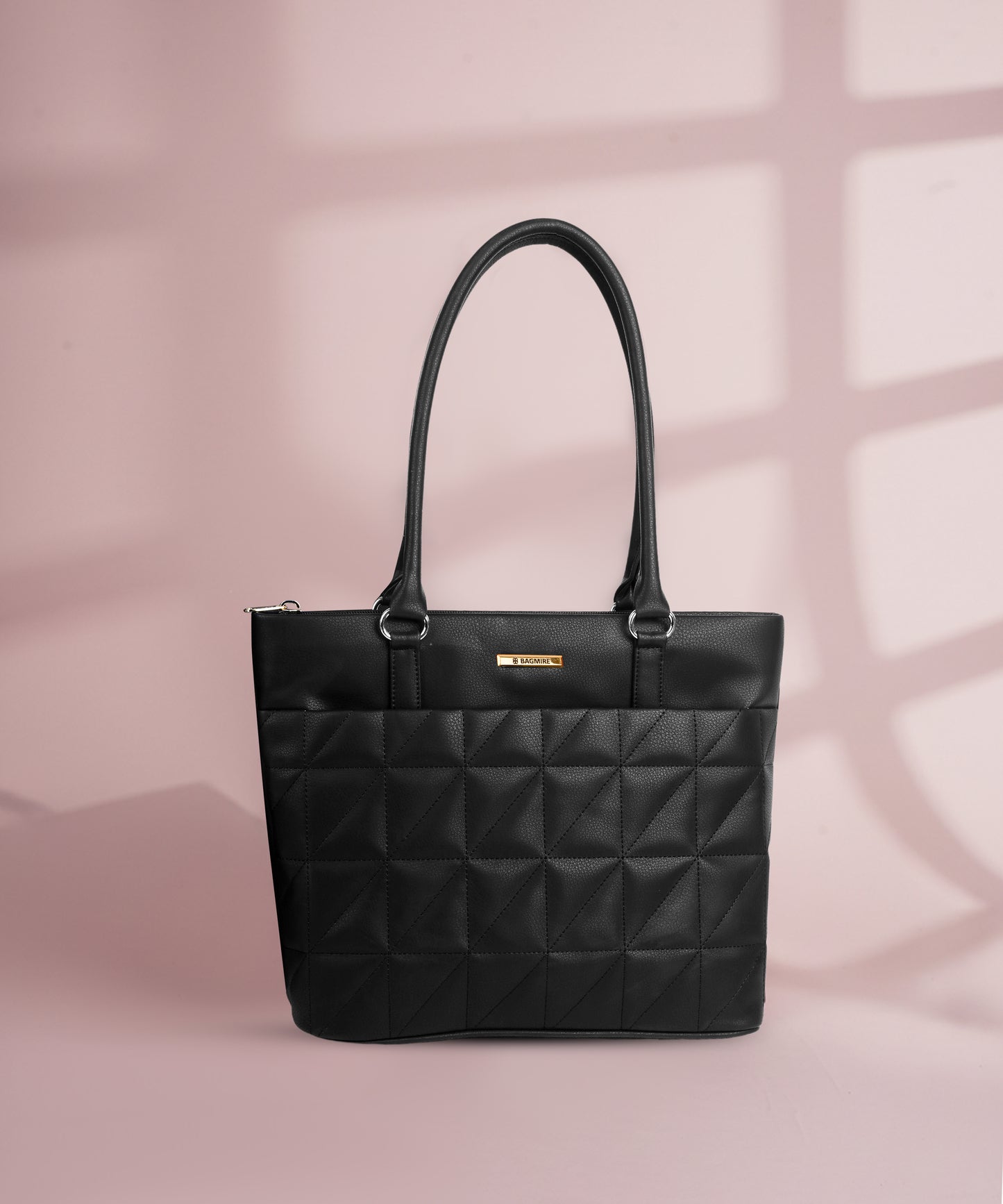 Bagmire Elegant Quilted Tote Handbag For Women- Premium PU Leather Office & Casual Bag