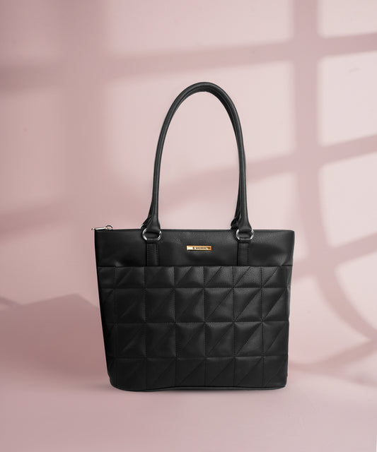 Bagmire Elegant Quilted Tote Handbag For Women- Premium PU Leather Office & Casual Bag
