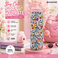 Cute Unicorn Insulated Stainless Steel Water Bottle for Girls | 800ml Leakproof School Bottle | Kawaii Aesthetic Travel Flask