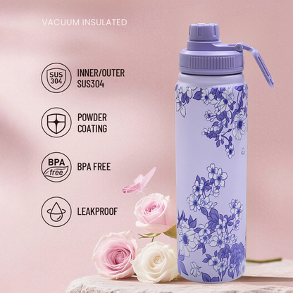 Flower Insulated Steel Bottle