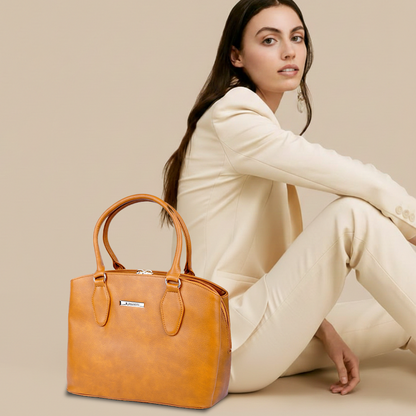 Bagmire Luxe Fuax Leather Satchel: Convertible Top-Handle & Shoulder Bag