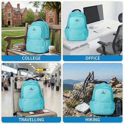 Bagmire  Waterproof Laptop Backpack | Stylish Aqua Blue Daypack for College & Travel