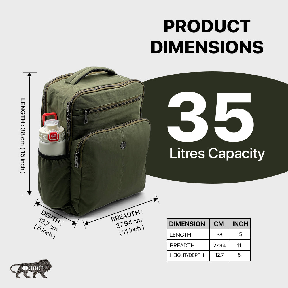 Bagmire High-Quality Waterproof Daypack - Rugged All-Weather Bag for School & Office Use