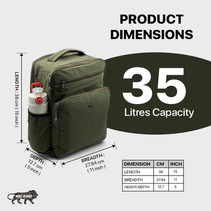 Bagmire High-Quality Waterproof Daypack - Rugged All-Weather Bag for School & Office Use