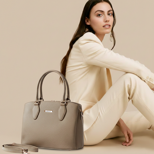 Bagmire Luxe Fuax Leather Satchel: Convertible Top-Handle & Shoulder Bag