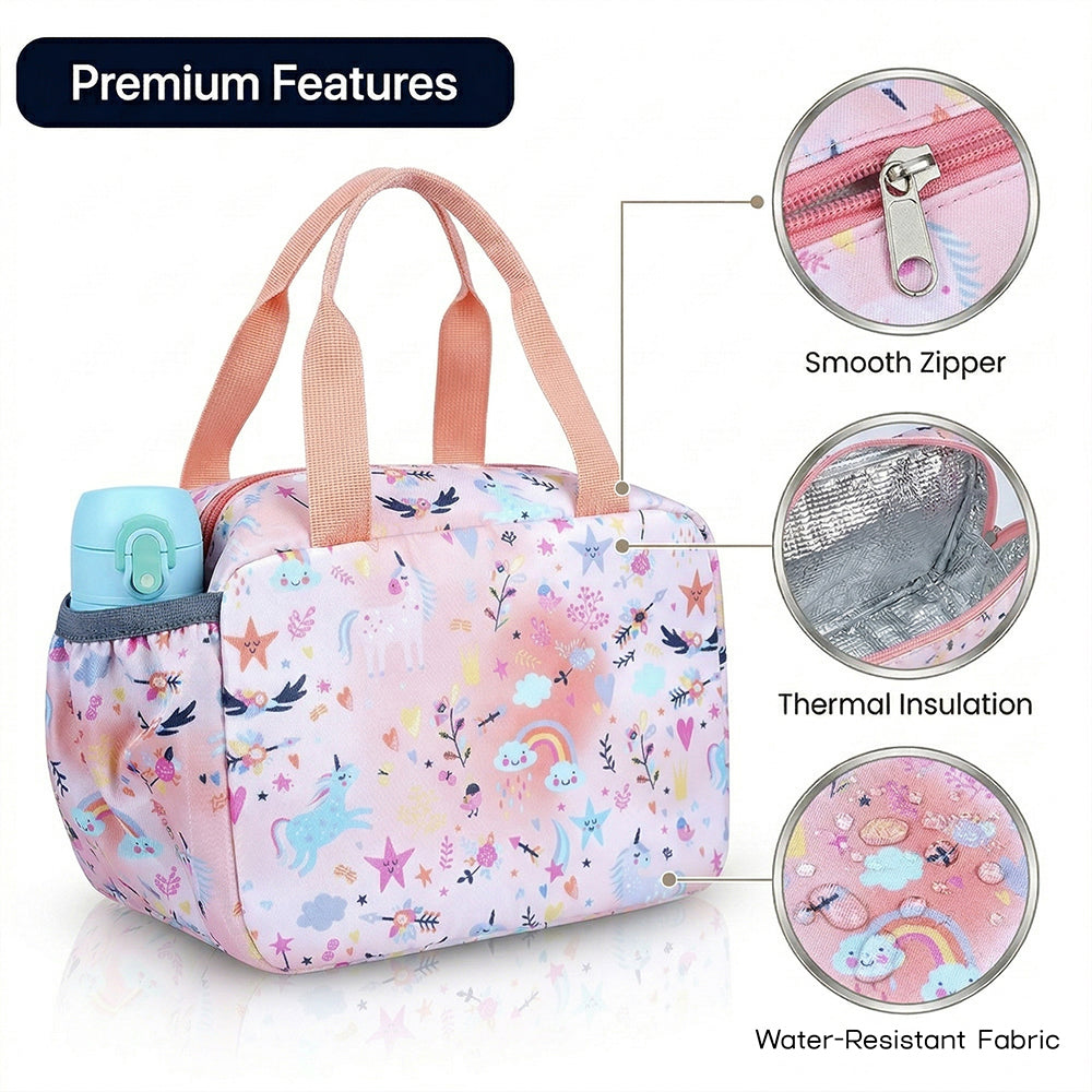 BAGMIRE Unicorn Kids Lunch Bag – Lightweight, Thermal Insulated & Easy-to-Carry Food Bag