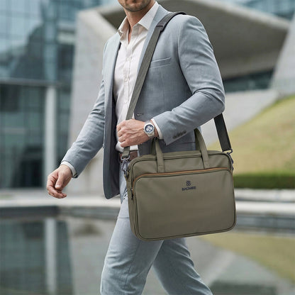 Bagmire Stylish 15" PU Laptop Shoulder Bag- Modern & Durable Messenger Briefcase For Work & Travel