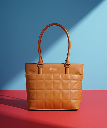 Bagmire Elegant Quilted Tote Handbag For Women- Premium PU Leather Office & Casual Bag