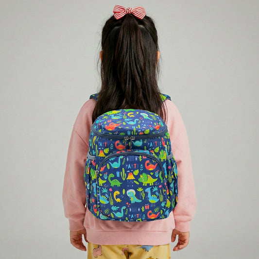 Bagmire Waterproof Dinosaur School Backpack For-Kids