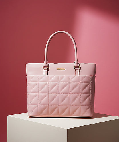 Bagmire Elegant Quilted Tote Handbag For Women- Premium PU Leather Office & Casual Bag