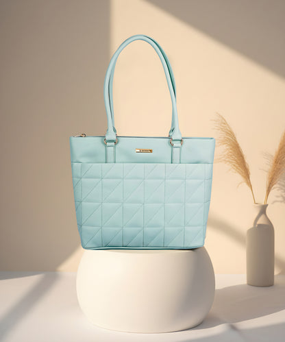 Bagmire Elegant Quilted Tote Handbag For Women- Premium PU Leather Office & Casual Bag