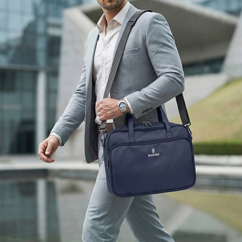 Bagmire Stylish 15" PU Laptop Shoulder Bag- Modern & Durable Messenger Briefcase For Work & Travel