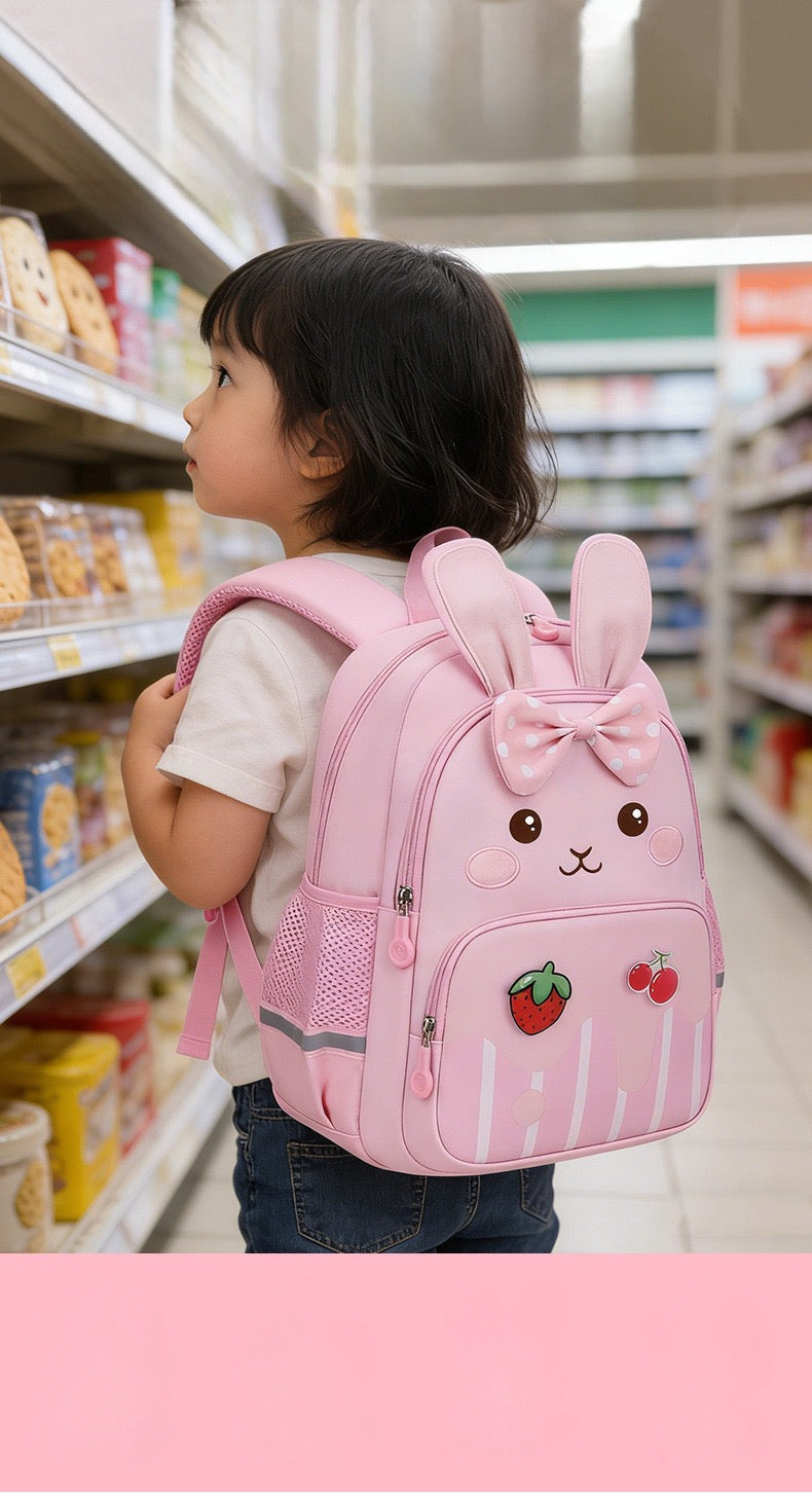 819 Backpack for 3-6-7 Years Old, Cute Rabbit Design, Children's Girls' Bag, Lightweight Travel Backpack