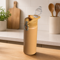 Large-Capacity Straw Water Bottle for Men and Women Students, Portable Outdoor Insulated Bottle