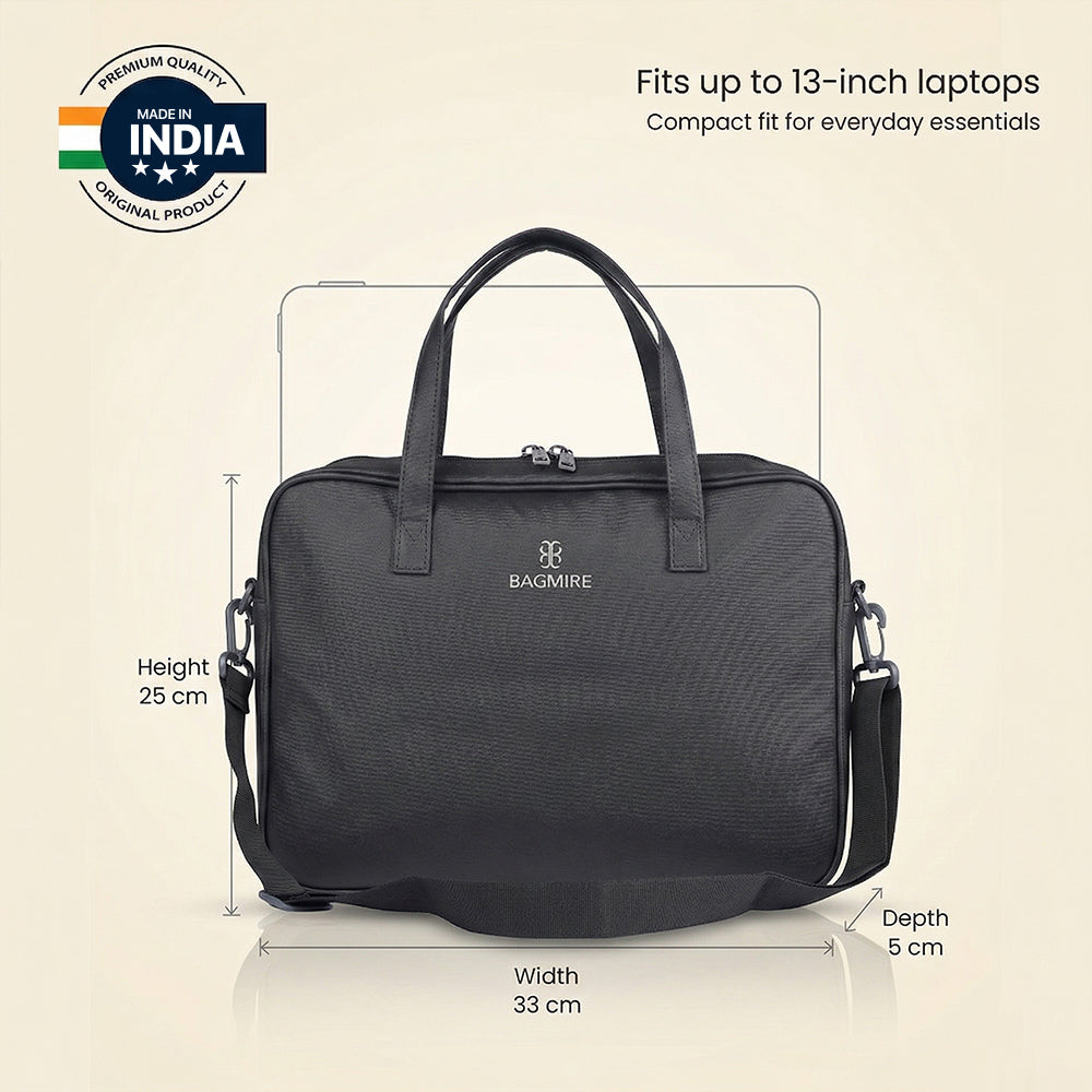 Bagmire 13 Inch Laptop Bag for Women-black