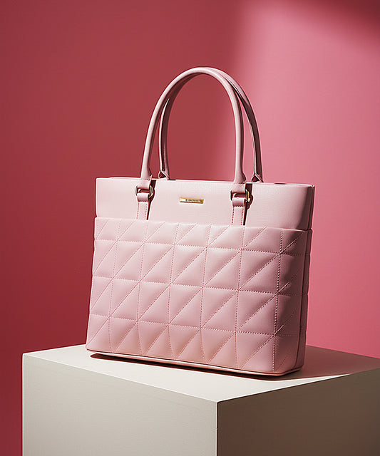 Bagmire Elegant Quilted Tote Handbag For Women- Premium PU Leather Office & Casual Bag